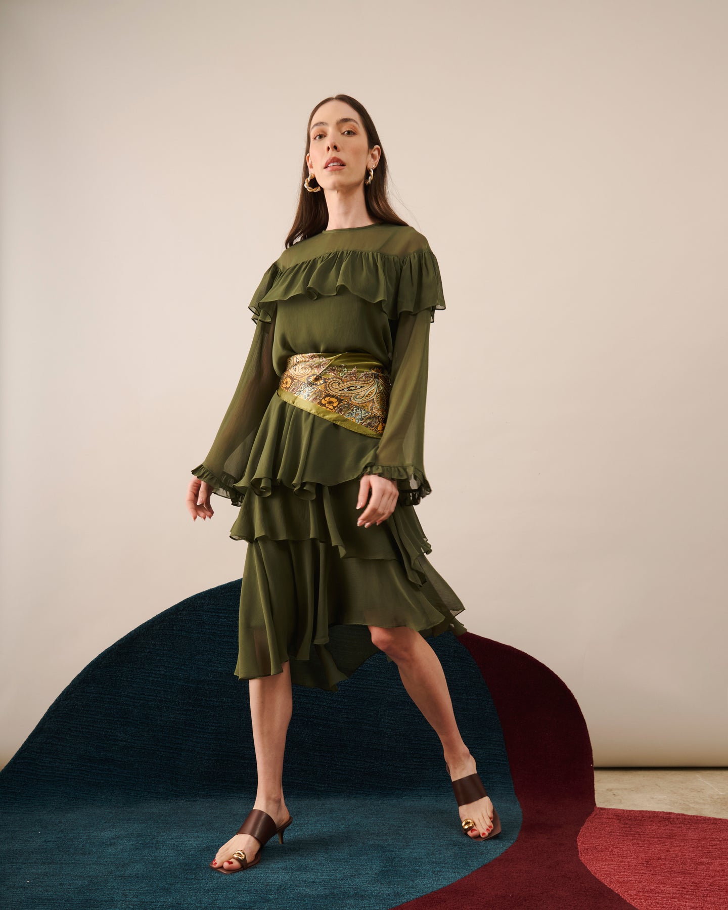 Saia Graziela Verde Musgo