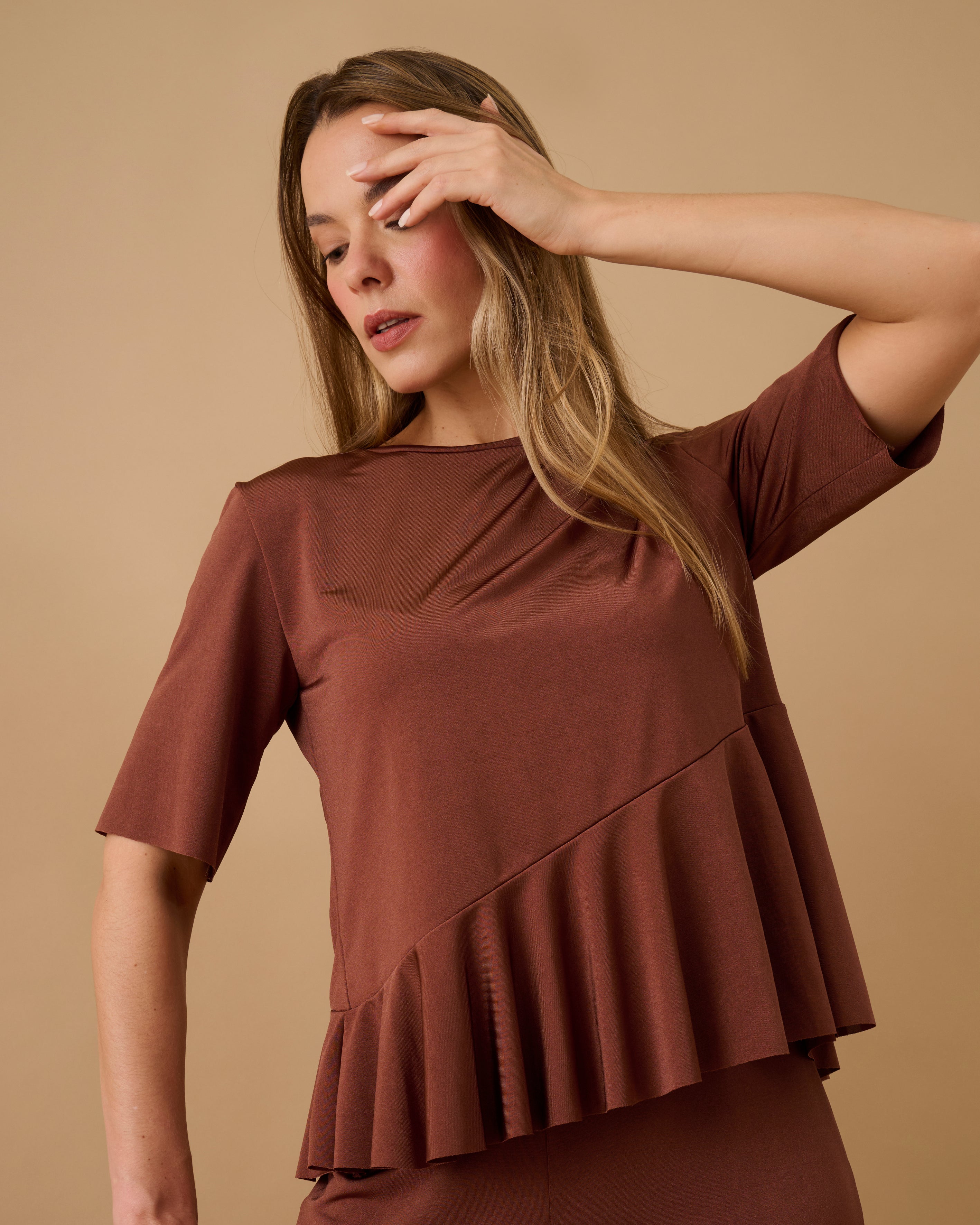 Blusa Bianca Marrom