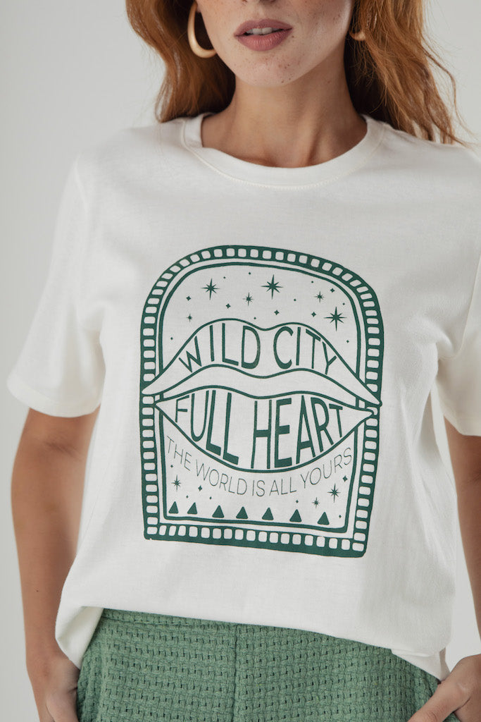 T-shirt Wild City Off White