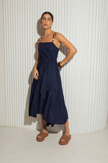 Vestido Isabele Azul Marinho