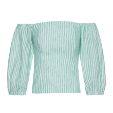Blusa Ema Listra Verde Bandeira