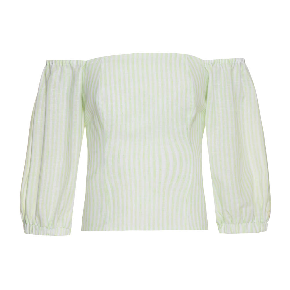 Blusa Ema Listra Verde Kiwi