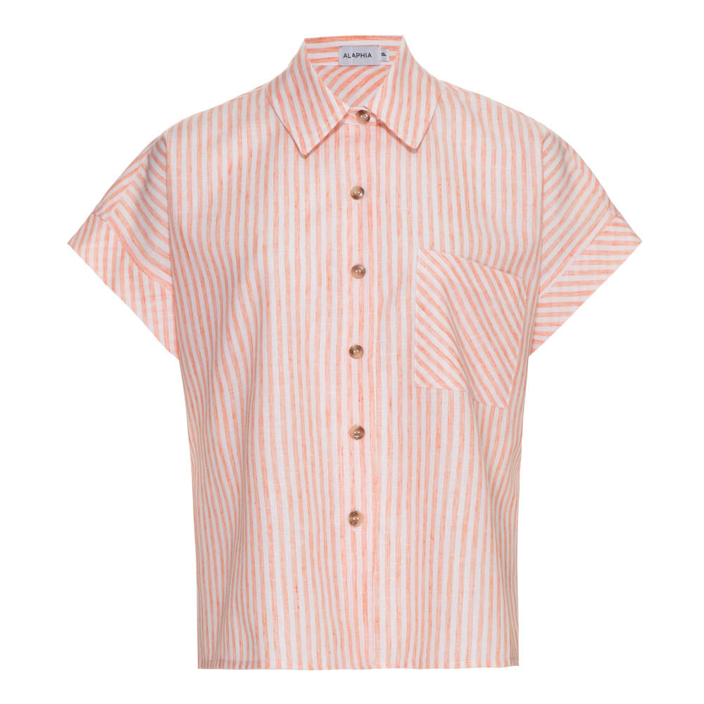 Camisa Veronica Listra Salmão