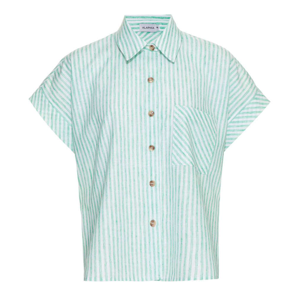 Camisa Veronica Listra Verde Bandeira