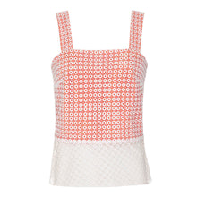Blusa Leonor Laranja e Branco