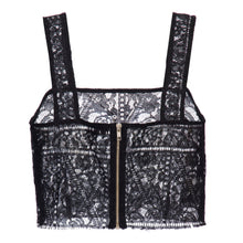 Cropped Lace Preto
